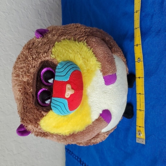 TY Beanie Ballz Charlie Baboon Monkey Plush Round Ball Stuffed Animal Toy - Picture 2 of 9
